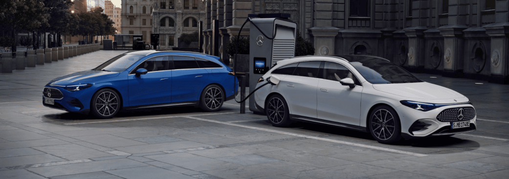「CLA with EQ Technology」、「CLA Shooting Brake with EQ Technology」
