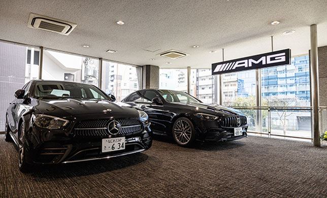 写真：メルセデス・ベンツ天王寺の店内